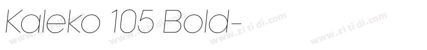 Kaleko 105 Bold字体转换
